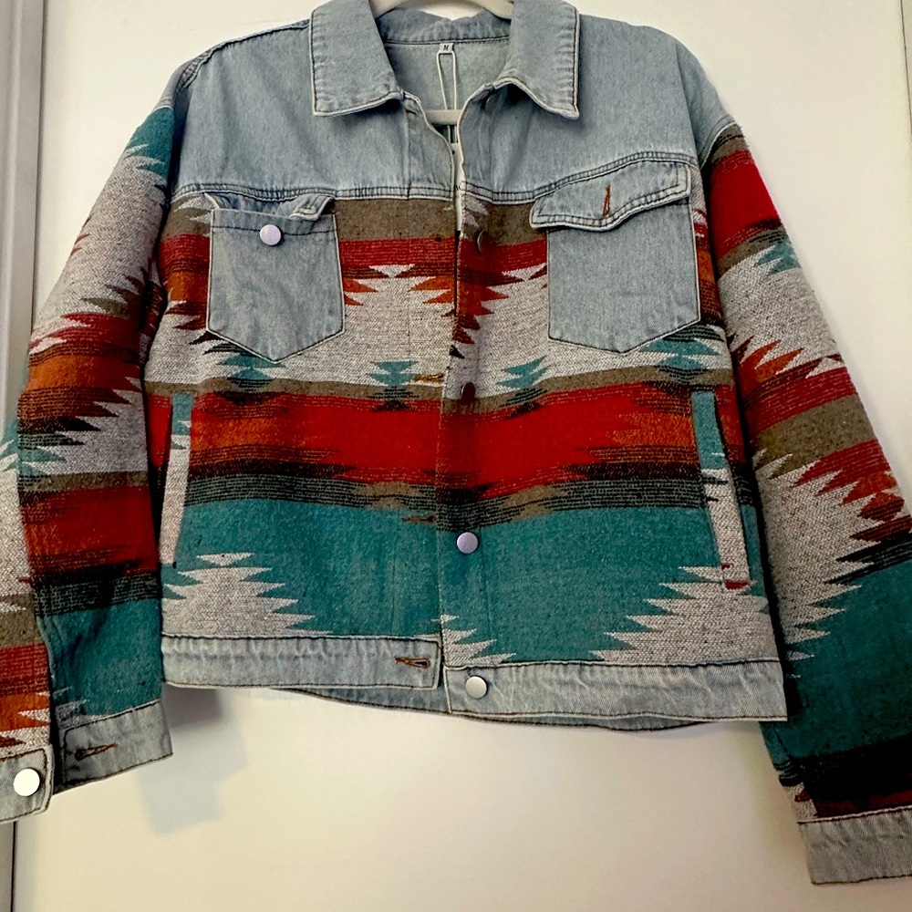 Tribal denim jacket